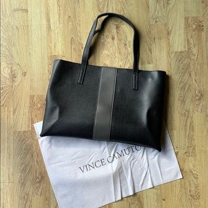Vince Camuto Black Leather Tote